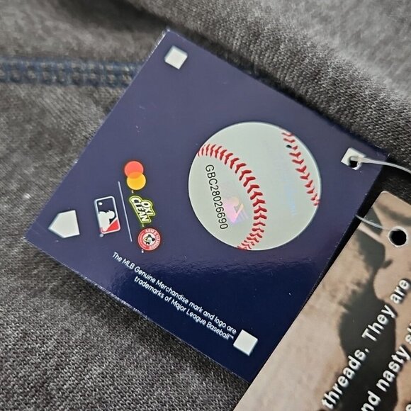 NWT Stitches Atlanta Braves MLB Men's X-Large V-Neck Hooded Grey Sweatshirt NEW - Picture 4 of 16